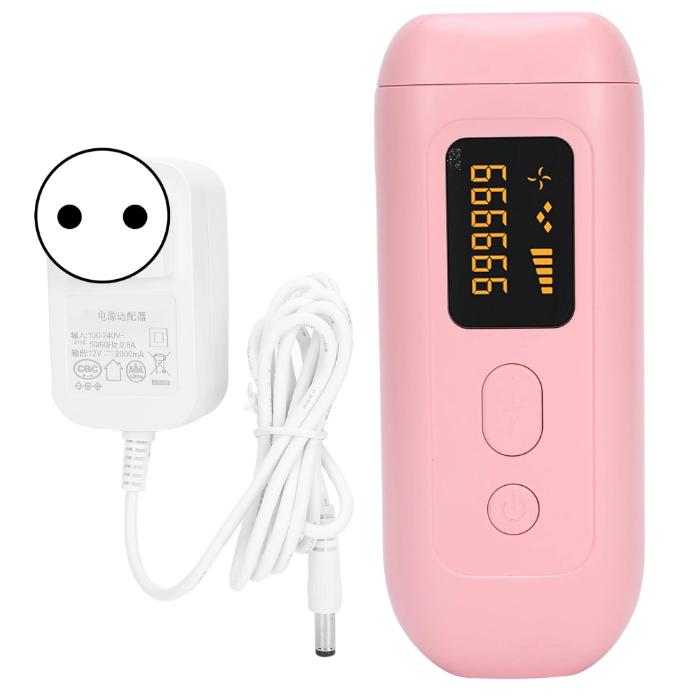 Portable 5 Gears Adjustable IPL Hair Removal Device Professional Hair Removal Machine 110‑240VPink EU Plug