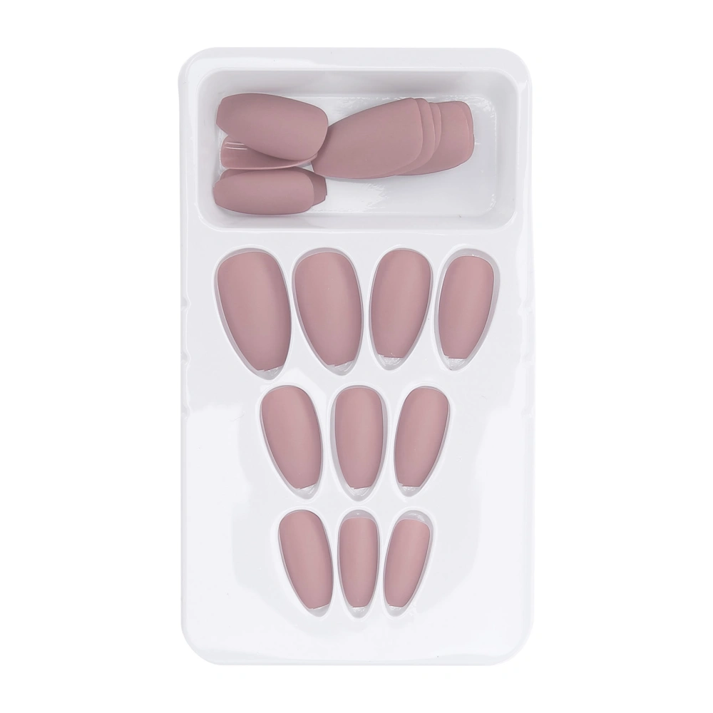 24pcs Matte Fake Nails Full Cover False Nail Tip Manicure Tool for Women and GirlsF135