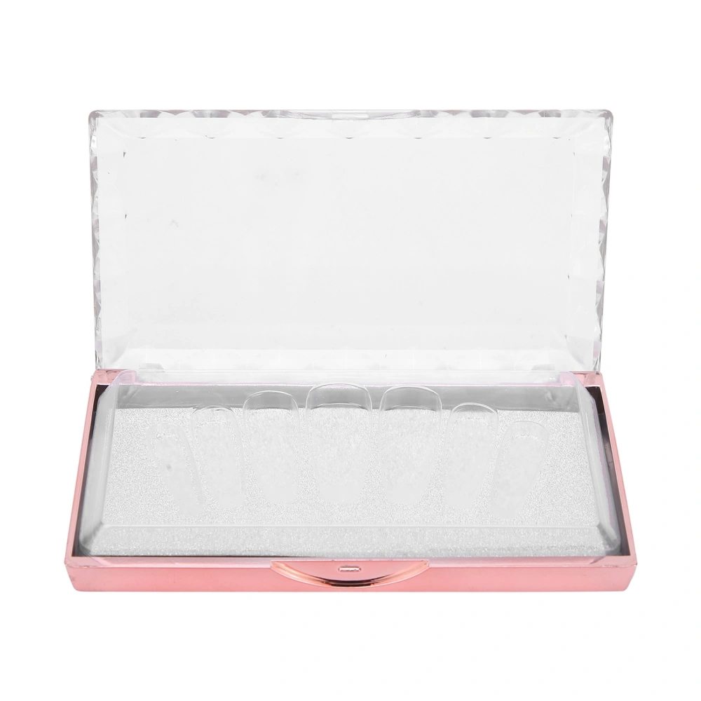 Fake Nail Storage Box 7 Grids Compartment Acrylic Fake Nail Box for Home Salon Use (C Style)