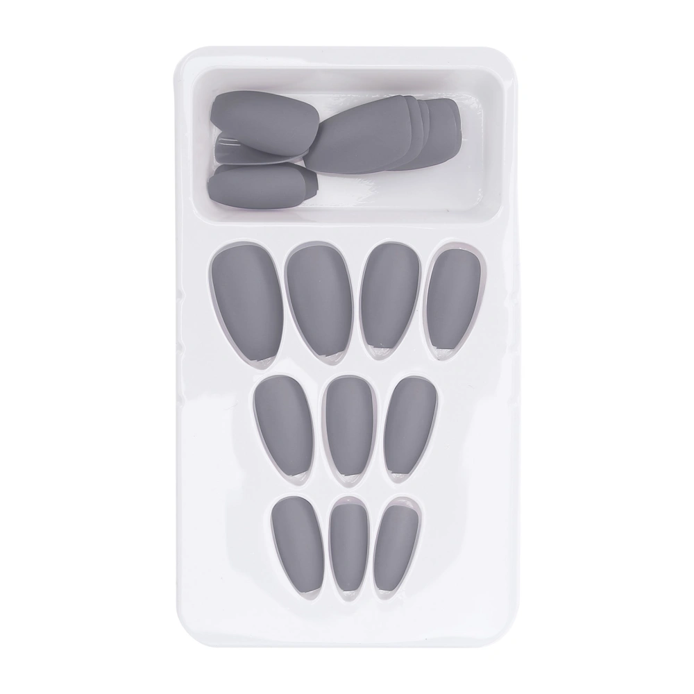 24pcs Matte Fake Nails Full Cover False Nail Tip Manicure Tool for Women and GirlsF137