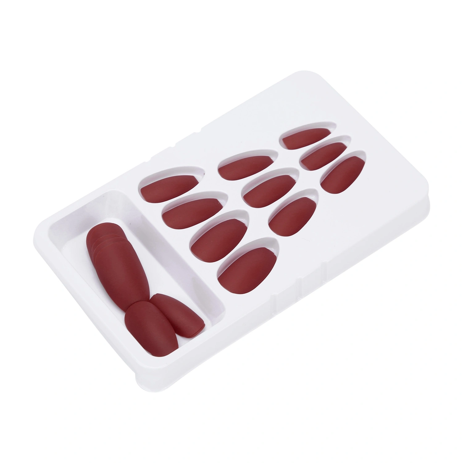 24PCS False Fingernails Long Press Full Cover Fake Color Art Nails for DIY Nail Art SalonF129