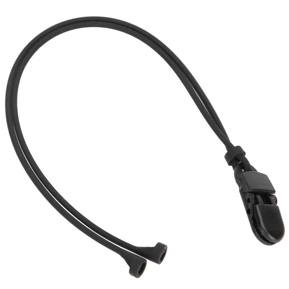 Silione AntiLost Lanyard Hearing Aids Holder Strap Protecting Rope for the Elderly(Black )