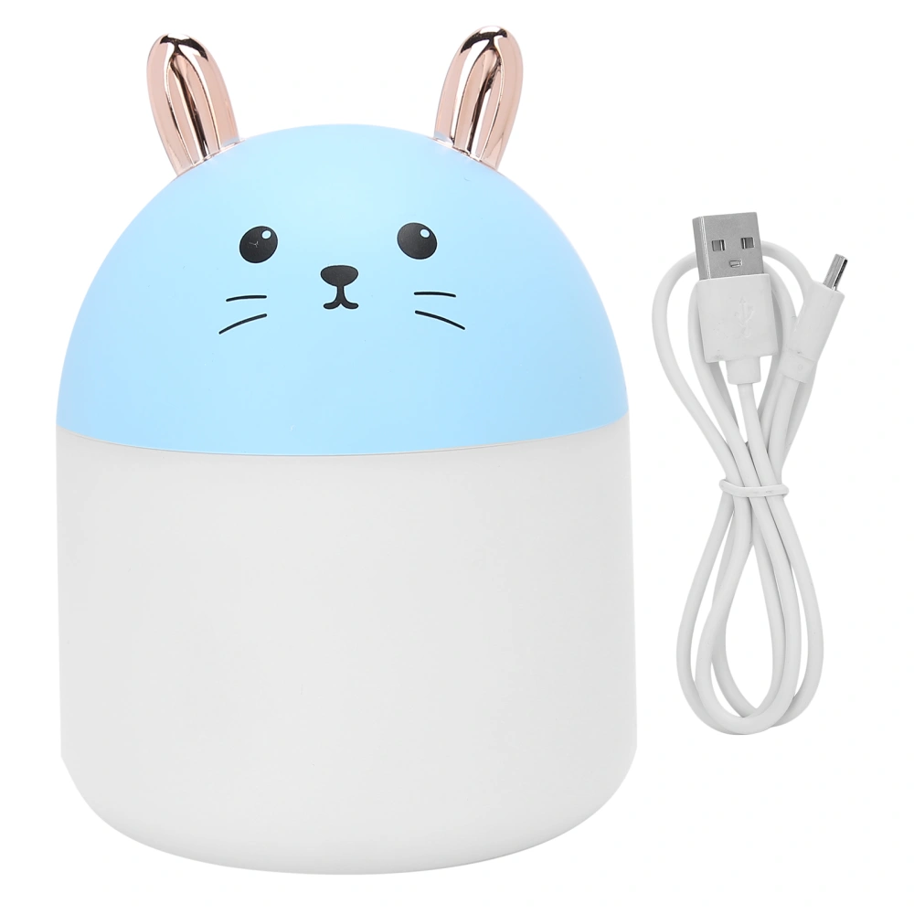 Cartoon Cat Modeling Humidifier Aromatherapy Diffuser with Colorful Light for Home Office Blue