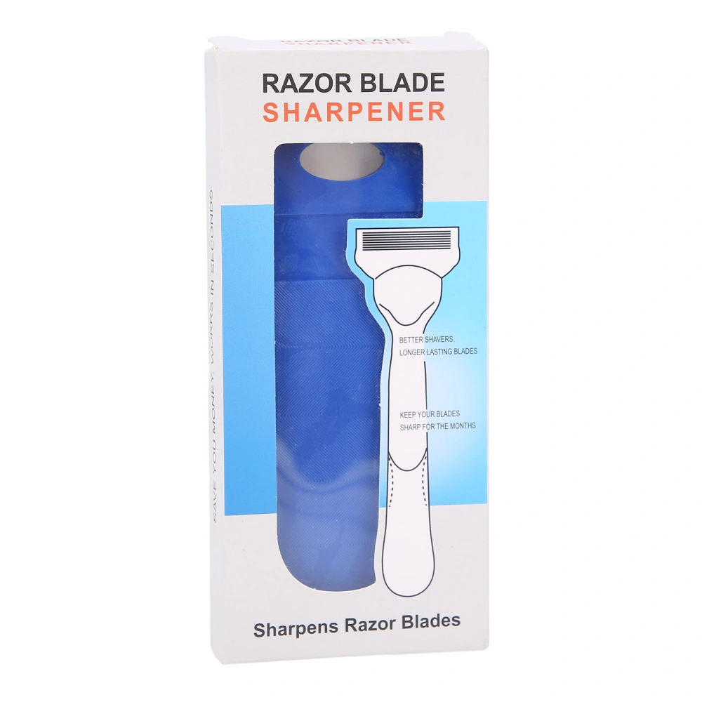 Men's Shaver Sharpener Blade Sharpening Cleaning Rubber Blue Reusable Shaver Clean Tool