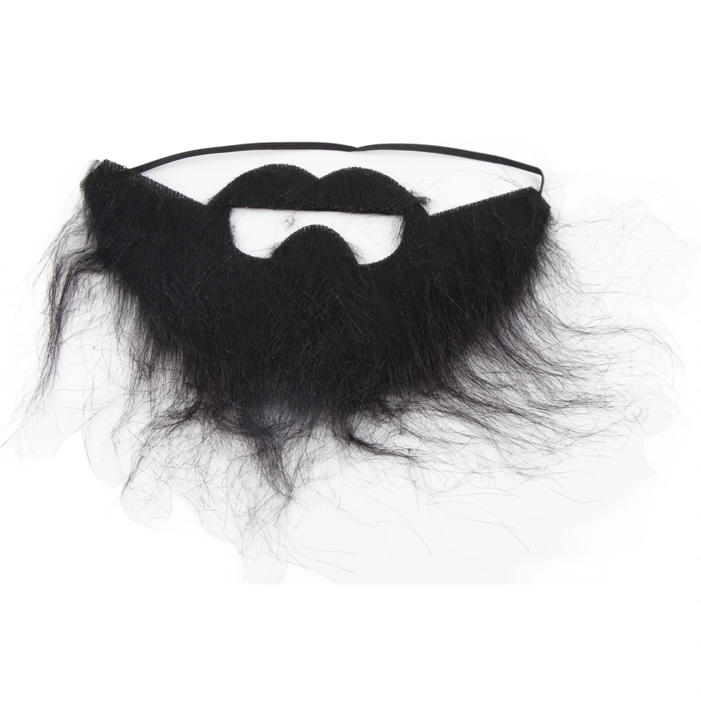 Men Fake Beards Black Funny Long Mustaches Beard Costume for Party Christmas Halloween