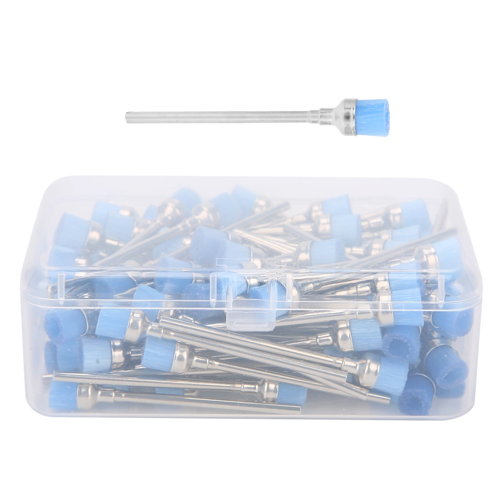 100pcs Nail Drill Bit Cleaning Brush Nail Dust Brush Cleaner Manicure Tool AccessoryBlue