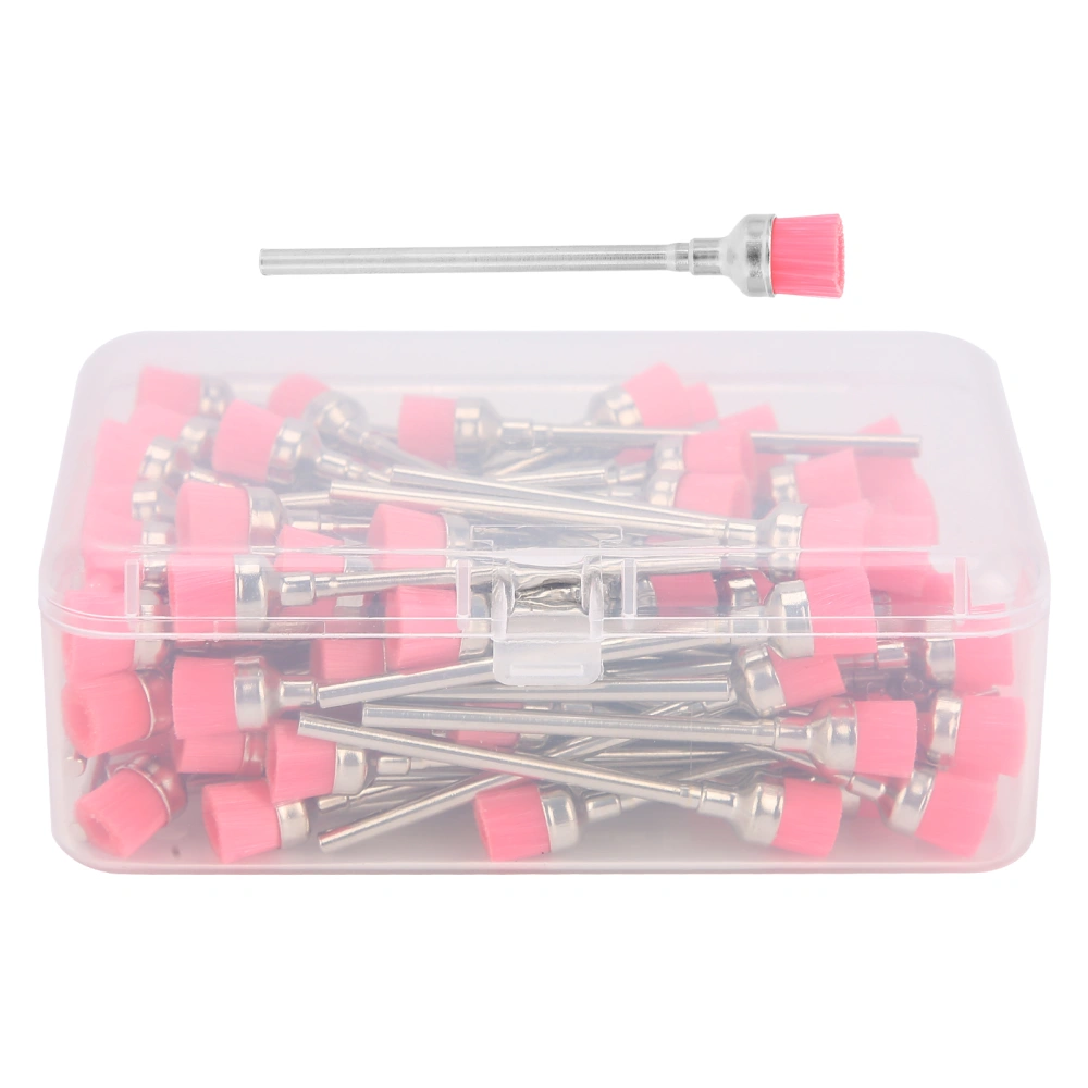 100pcs Nail Drill Bit Cleaning Brush Nail Dust Brush Cleaner Manicure Tool AccessoryPink