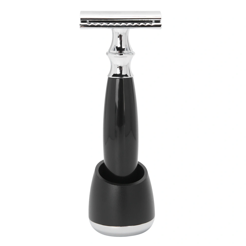 Manual Shaver Razor Holder Stand Base Set Double Edge Razor Handle Shaving SuppliesBlack