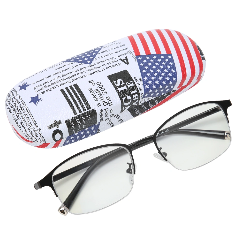 Anti‑Blue Light Lens Zoom Presbyopic Glasses Reading Glasses Unisex Elderly Glasses+400