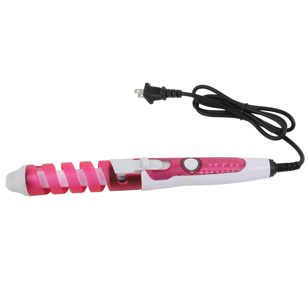 Electric Hair Curling Wand Spiral Hair Curler Curling Iron Hairstyling Tool 110‑240VUS Plug