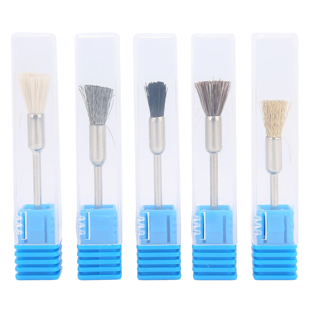 5pcs Nail Drill Bit Cleaning Brush Nail Dust Removal Brush Manicure Tool Accessory