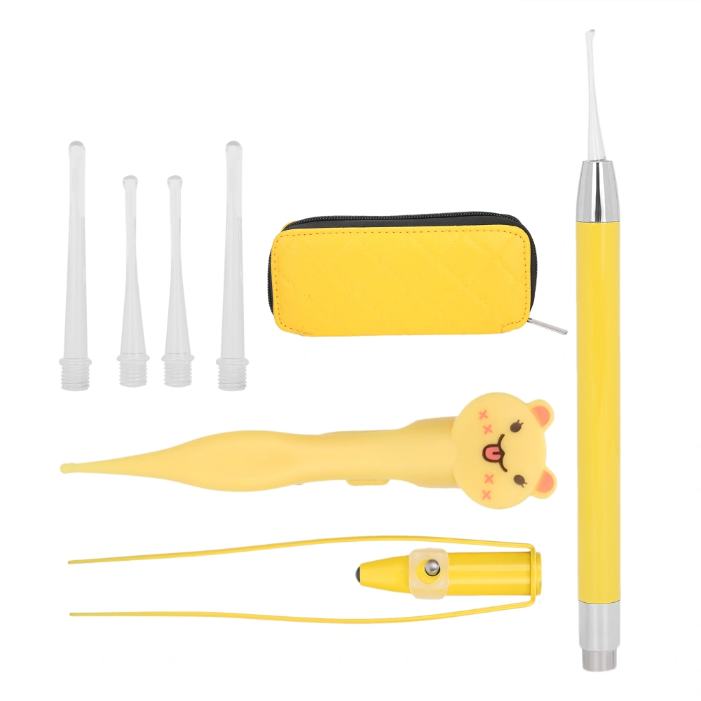 Luminous Ear Wax Removal Cleaning Kit Stainless Steel Nostril Ear Wax Tweezers Earwax Removal Set