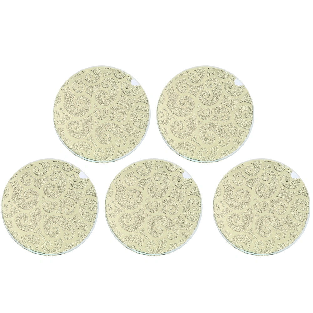 5pcs Eyelashes Extension Glue Gasket Pallet Reusable Portable False Eyelashes HolderGold