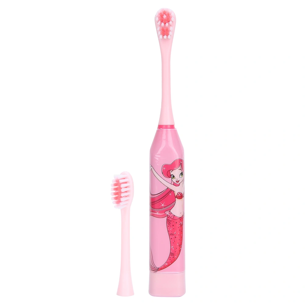 Children Electric Toothbrush Lovely Cartoon Pattern Teeth Cleaning Toothbrush for Oral CarePink