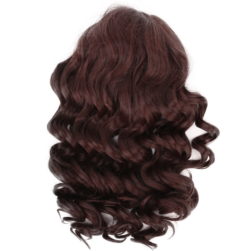 Fashionable Women Long Wavy Wig Breathable Heat Resistant Synthetic Wig for Party Daily Cosplay