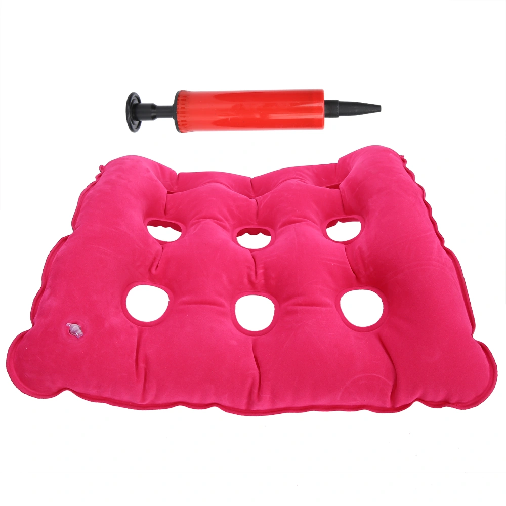 AntiBedsore Cushion Inflatable Chair Cushion for Elderly Bedridden Patient with Pump(Rose Red )