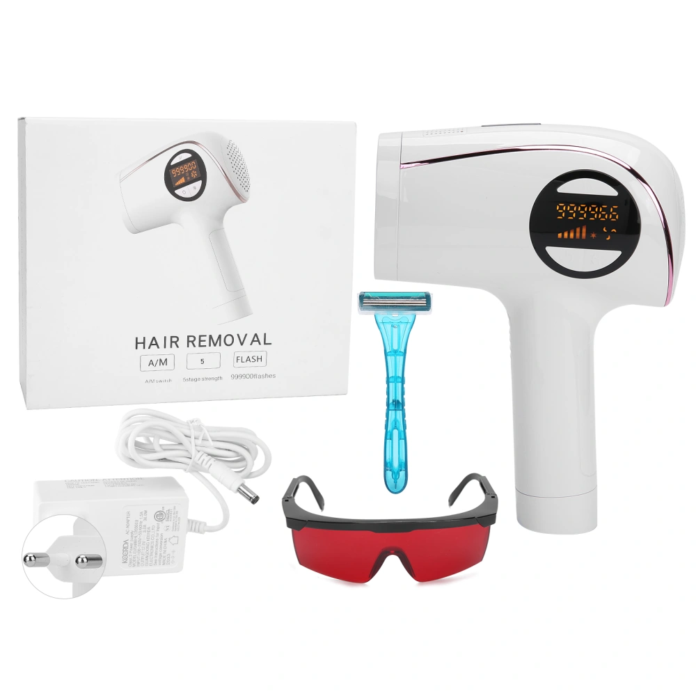 Cooling IPL Hair Removal 990, 000 Flashes Adjustable Hair Removal Device for Armpit Lips 110‑240VEU Plug