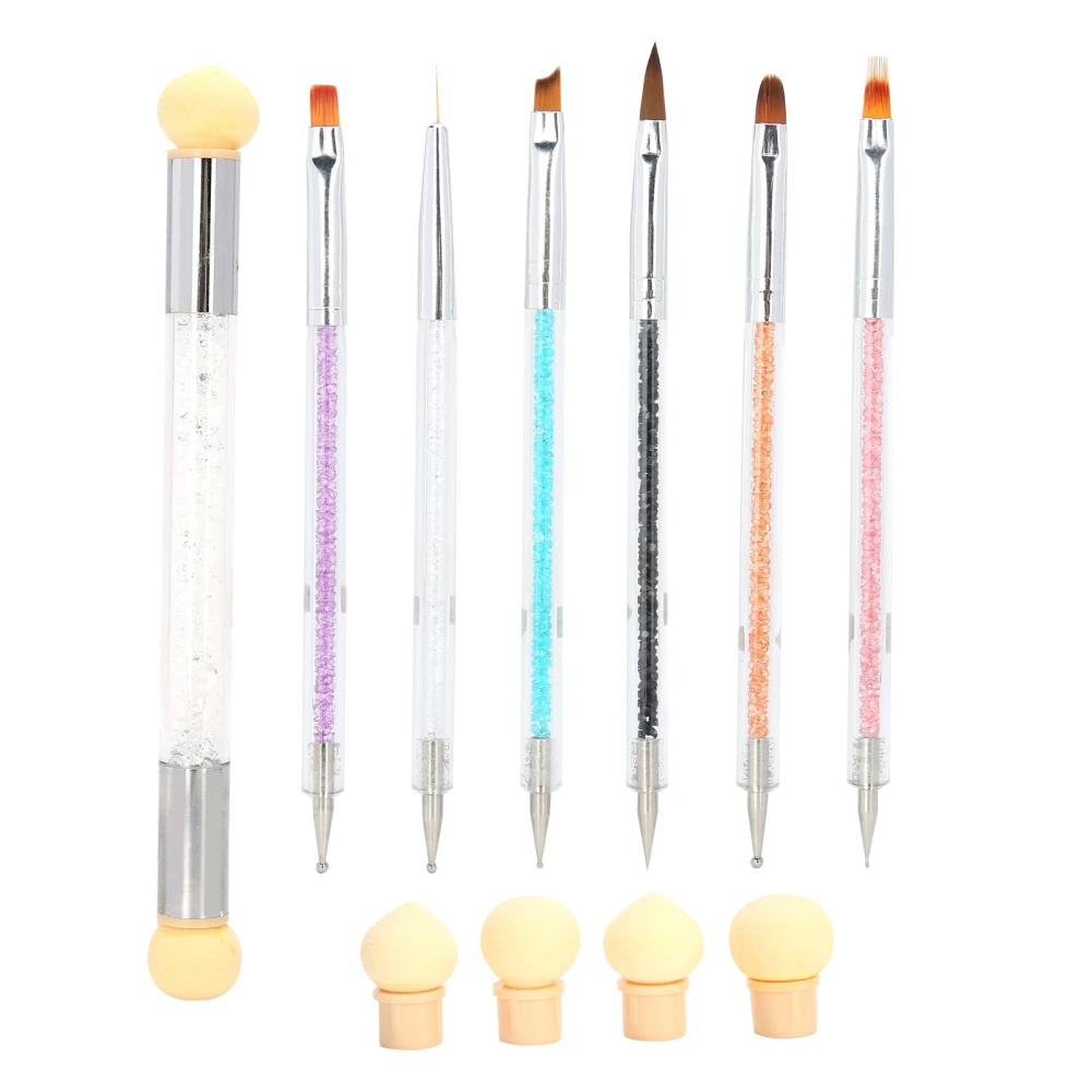 Nail Art Pens Set DualEnded Painting Dotting Acrylic Nail Brush Pens Set Manicure Supply