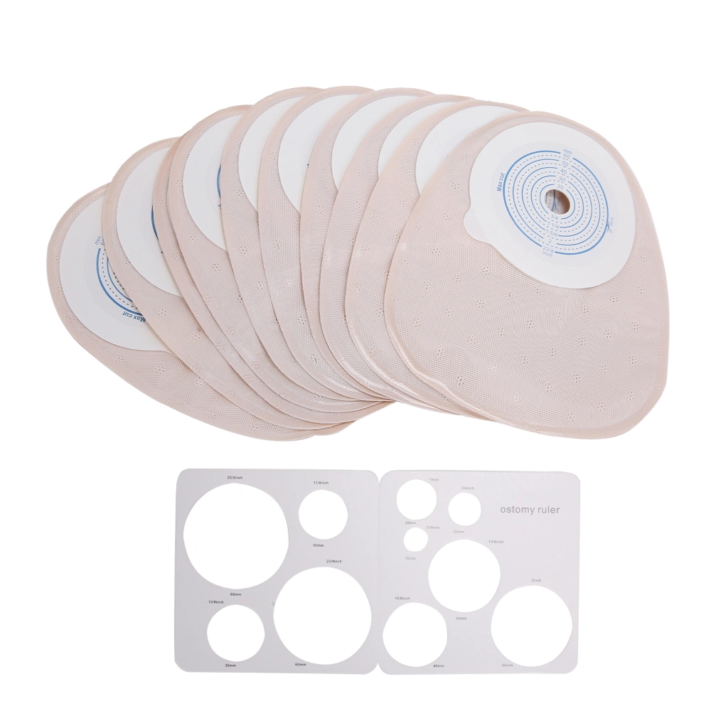 10pcs OnePiece Disposable Colostomy Bags Ostomy Ileostomy Stoma Ostomy Supplies