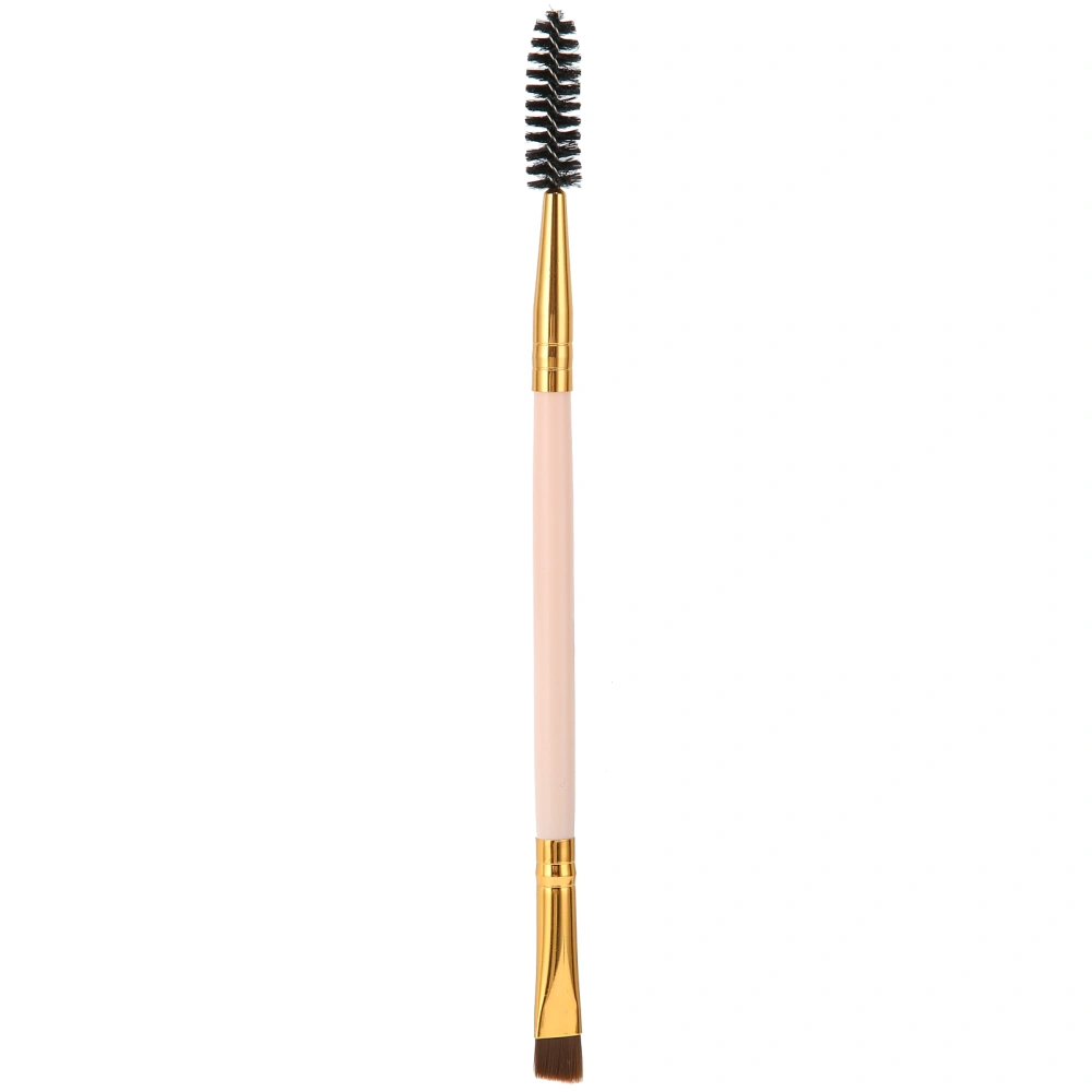 Double Ended Eyebrow Eyelash Brush Angled Brow Brush Eyebrow Makeup Cosmetic BrushPink