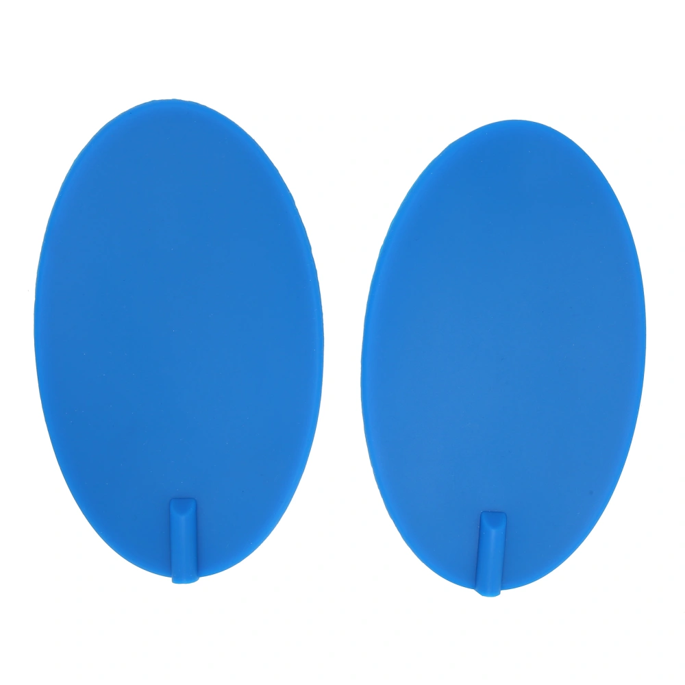 2Pcs Physiotherapy Silicone Electrode Pads Blue Oval Body Electrode Patch 95x160mm