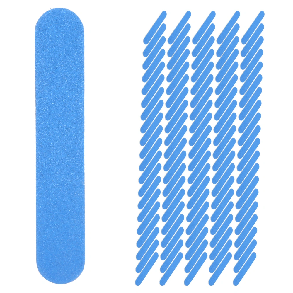 100pcs Disposable Nail File DoubleSided Nail Polishing Grinding File Nail Art Manicure File(Blue )