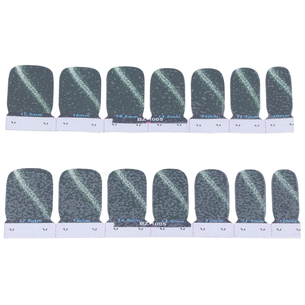 14pcs SelfAdhesive Nail Sticker DIY Glitter Fashionable Nail Polish Strip Full Wraps Decal(05 )