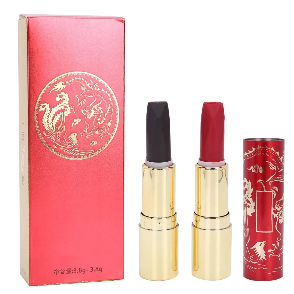 Double‑Headed Lipstick 6‑Color Matte Moisturizing Lipstick Long Lasting Unfading 3.8g+3.8g