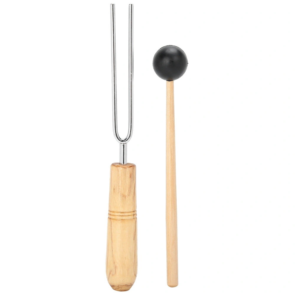 256HZ Tuning Fork with Wooden Hammer for Physical Experiment Teaching Nerve Test