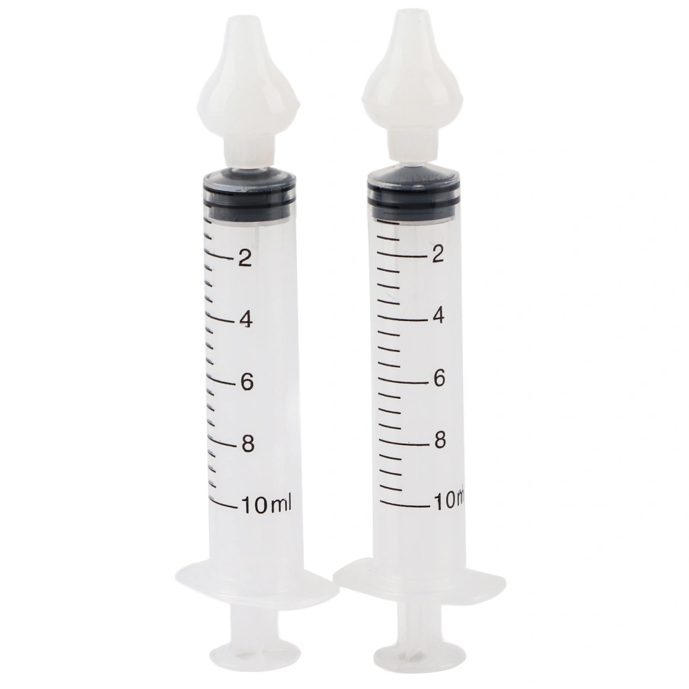 2pcs 10ml Syringe Baby Nasal Irrigator Silicone Baby Infant Nose Cleaner Rinsing Device