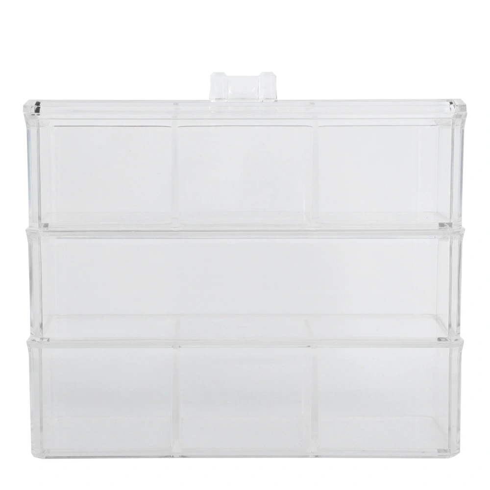 Multifunctional Storage Box Jewelry Cosmetics Transparent Organizer for Bathroom Countertop