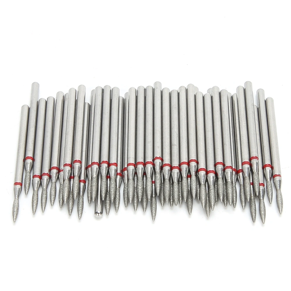 50pcs Professional Nail Polishing Grinding Head Nail Drill Bits Manicure Tool AccessoryF‑1.8mm / 0.1in