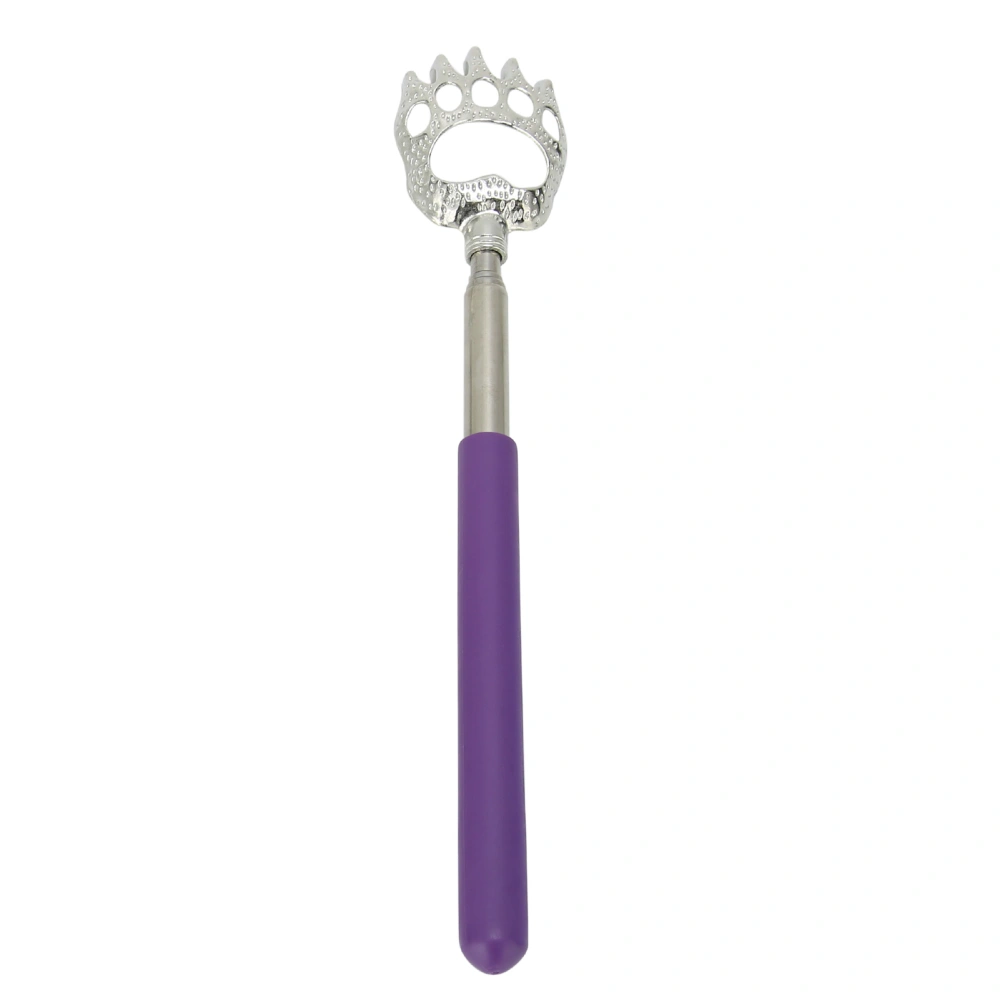 Telescoping Back Scratcher Household Stainless Steel Extendable Back Scratcher MassagerPurple