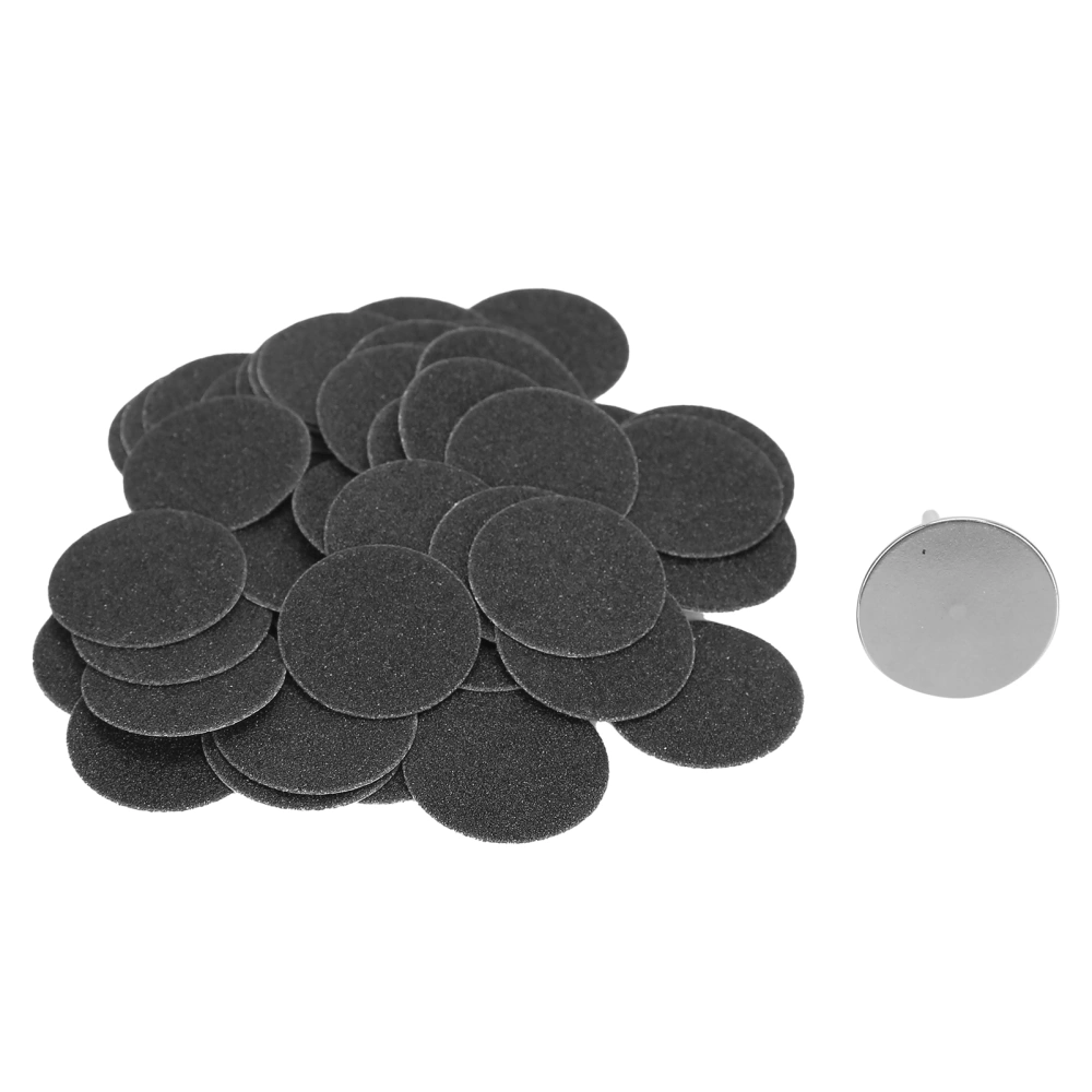 50pcs Electric Callus Remover Sandpaper Discs Pedicure Tool Replacement Accessory with Shaft25mm / 1in