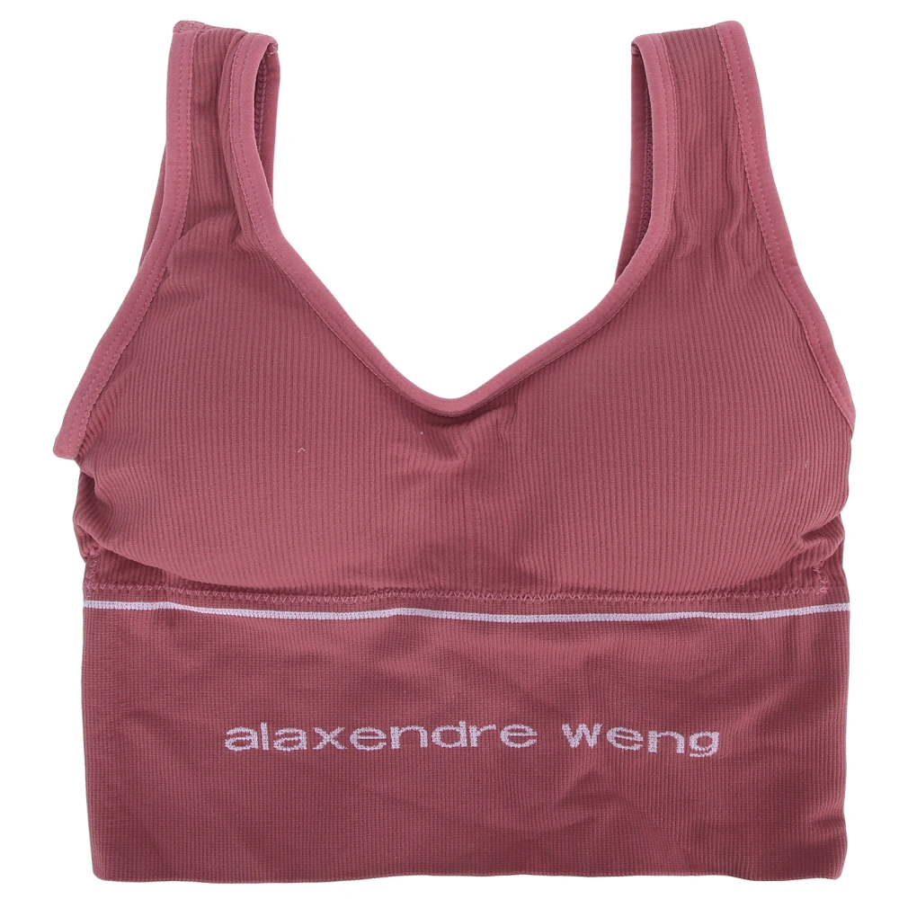 Wireless Women Padded Sports Bra Soft Breathable UBack Bra for Yoga Gym Fitness(Red )