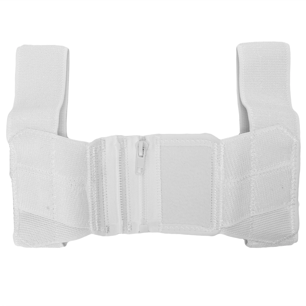 Elastic Posture Corrector Zipper Adjustable Hunchback Correction Belt Back Support BraceWhite M