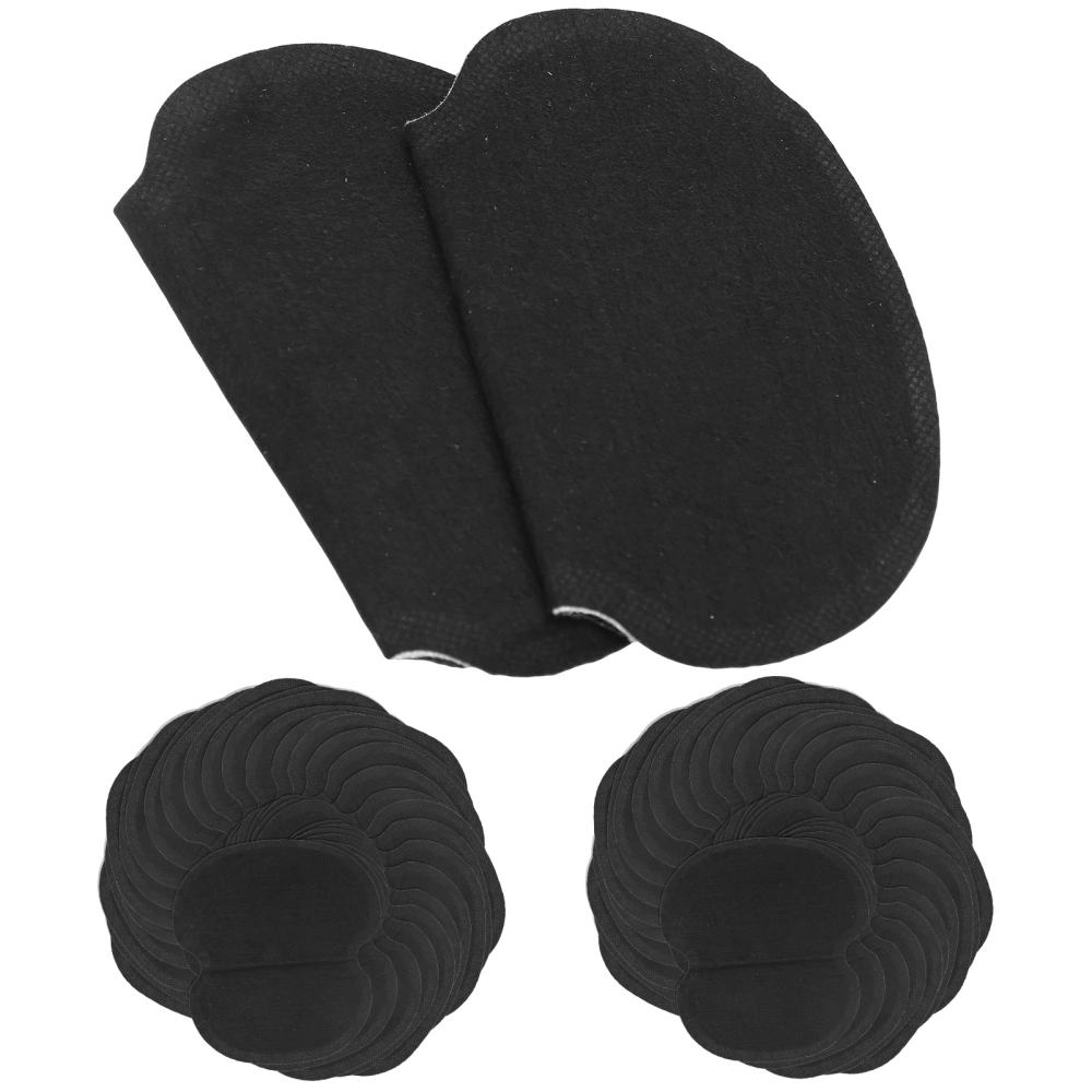 60pcs Underarm Armpit Sweat Pads NonWoven Fabric Dress Clothing Underarm Sweat Pads Black