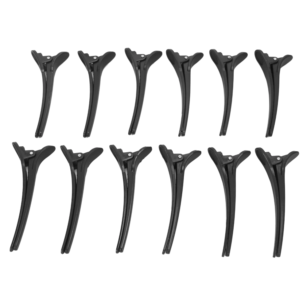 12pcs Professional Matte Duckbill Hair Clip Hair Salon DIY Sectioning Clips Styling Tool