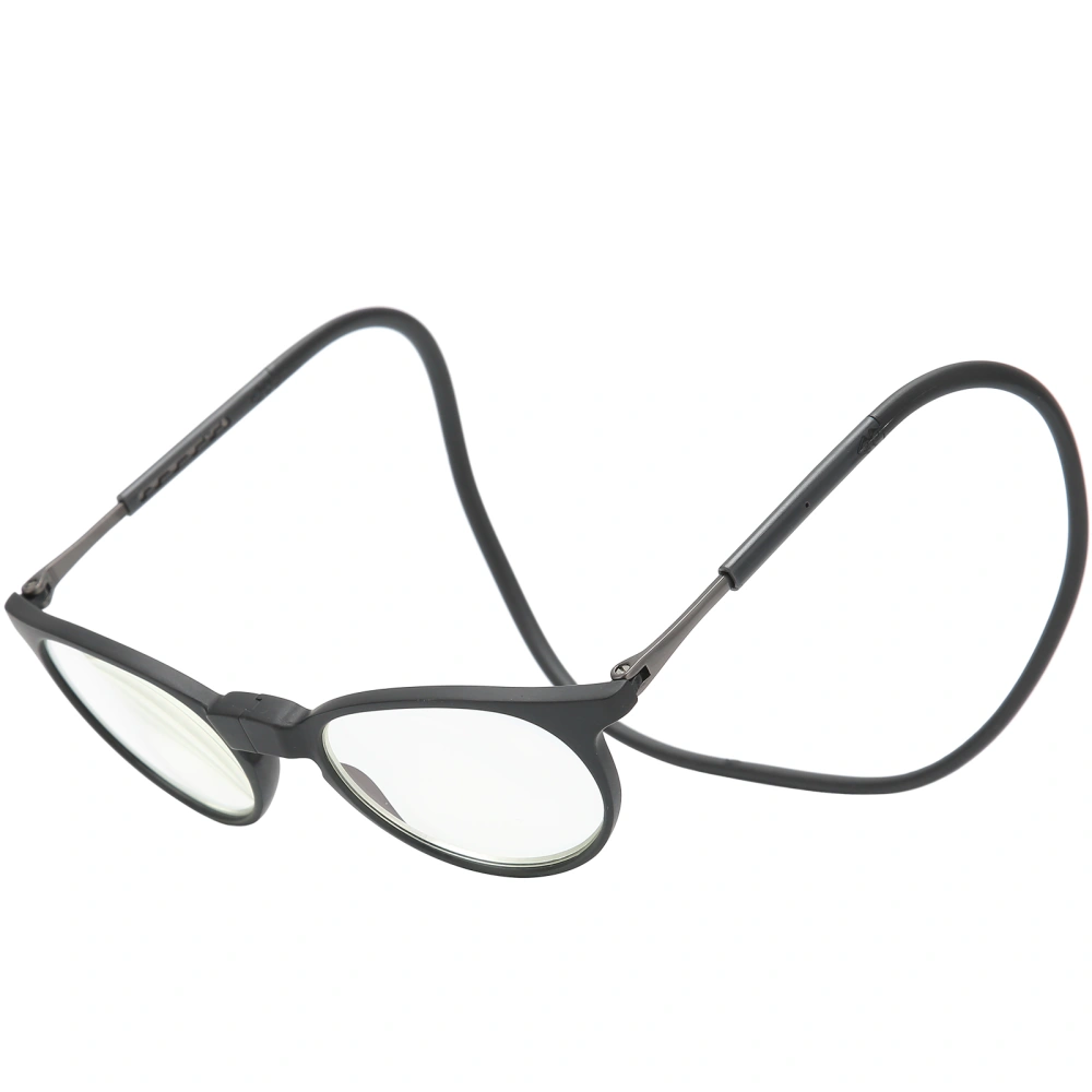 Elderly Blue Light Blocking Reading Glasses Fashionable Magnetic Presbyopic Glasses(+250 Black)