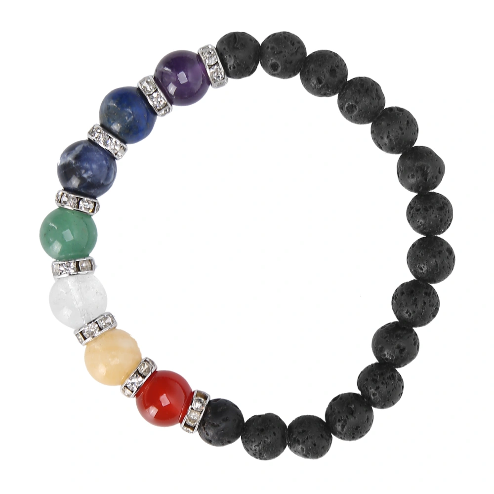 Natural Volcanic Energy Stone Bracelet Exquisite Crystal Yoga Bead Bracelet Jewelry for Men