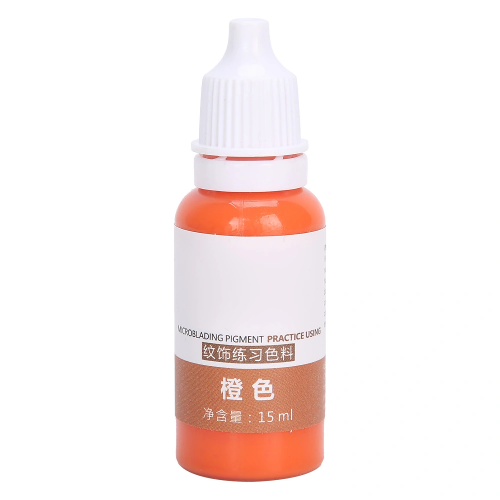 Professional Microblading Pigment Makeup Practice Lip Eyebrow Tattoo Ink Accessory 15mlOrange Coffee