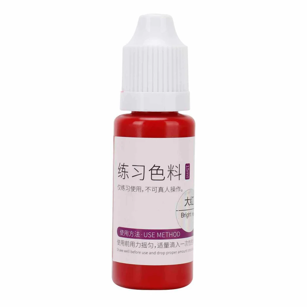 15ml Lips Mist Eyebrow Tattoo Pigment Microblading SemiPermanent Tattoo Ink for Practice(Red )