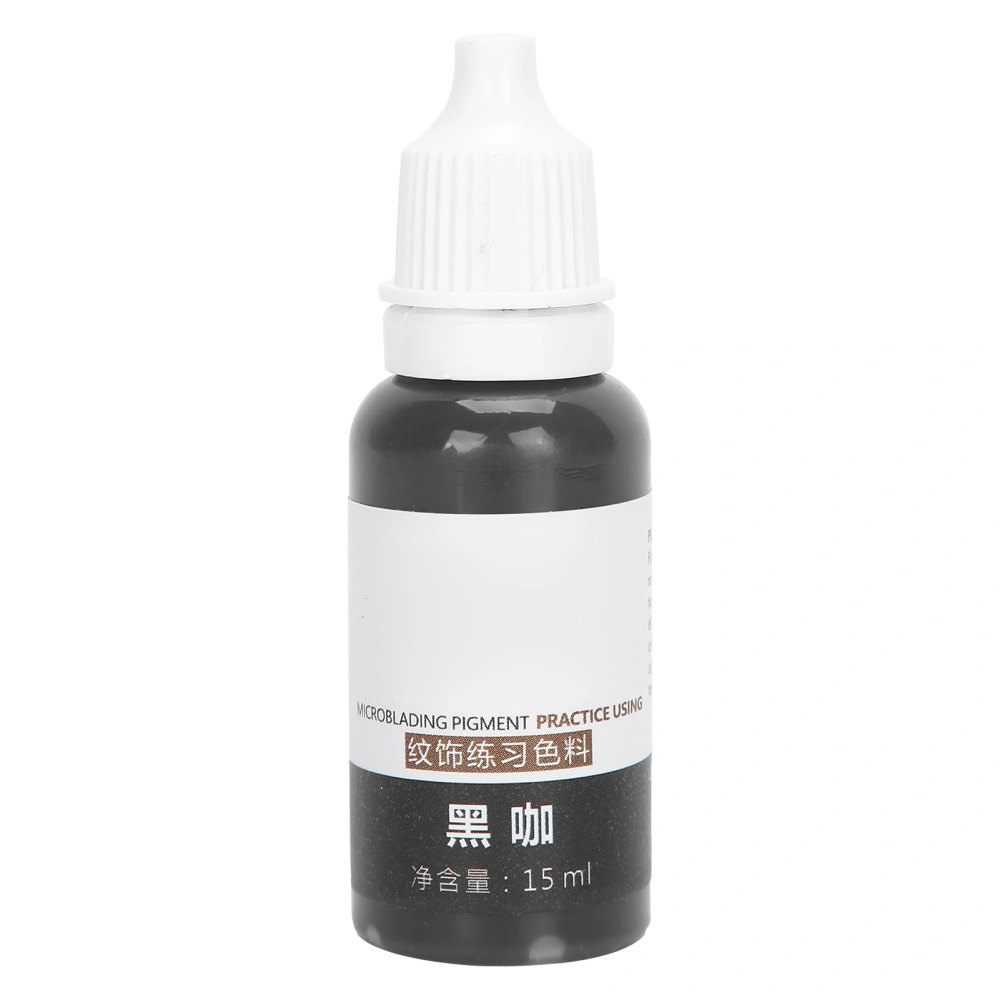 15ml Eyebrow Eyeliner Tattoo Pigment Microblading SemiPermanent Tattoo Ink for Practice(Black Coffee )