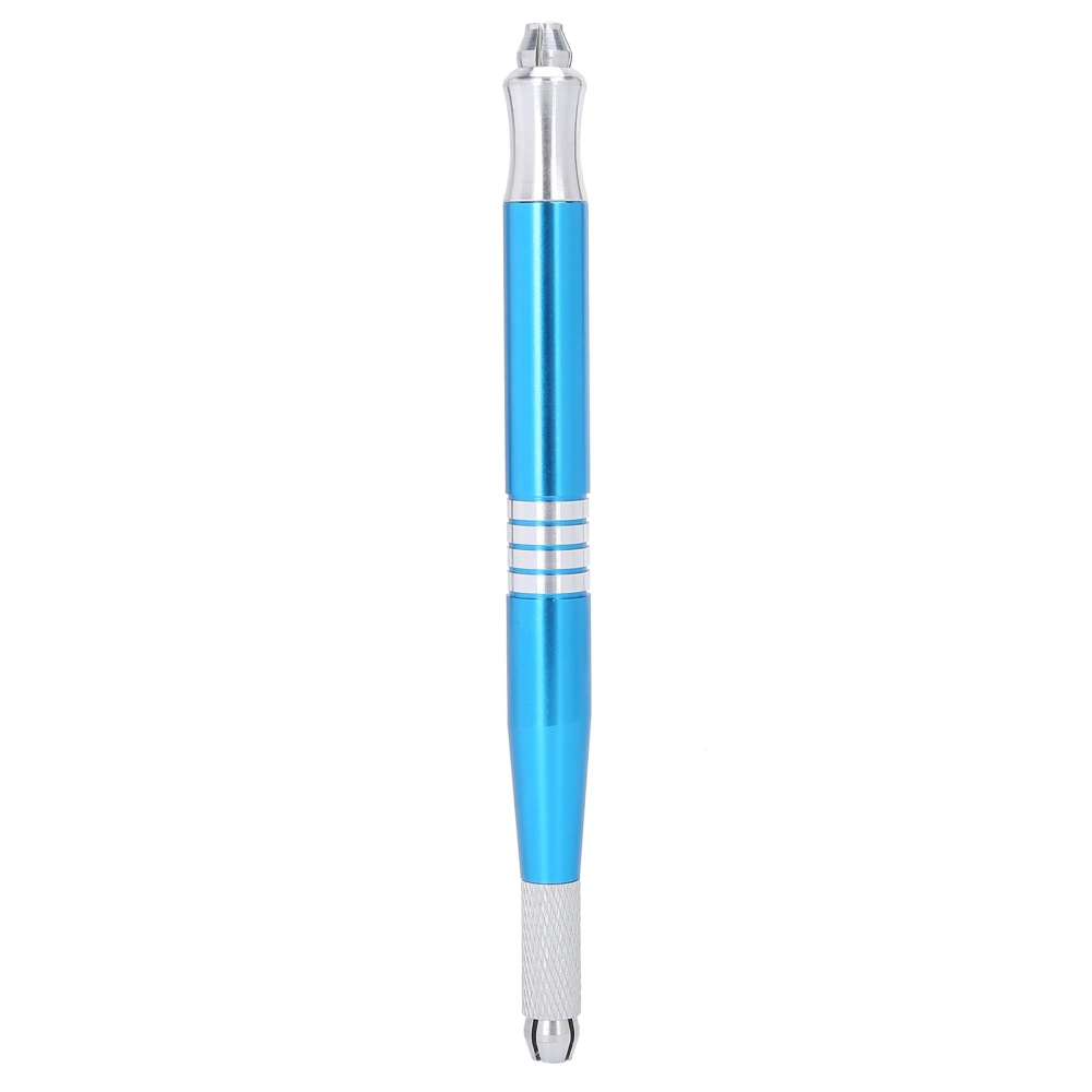 Aluminum Alloy Microblading Tattoo Pen Makeup Manual Eyebrow Lip Tattoo Pen AccessoryBlue