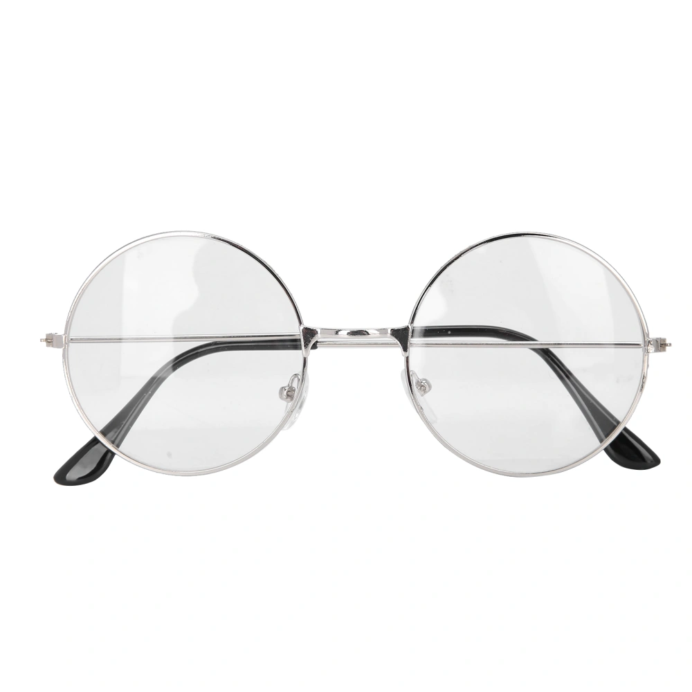 Vintage Style Clear Lens Eyeglasses Unisex Men Women Metal Frame Glasses SpectaclesSilver