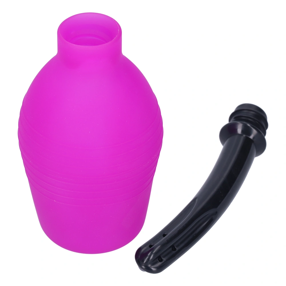 310ML Vaginal Douche Anal Douche Silicone Enema Bulb Elastic Enema Cleaner Purple