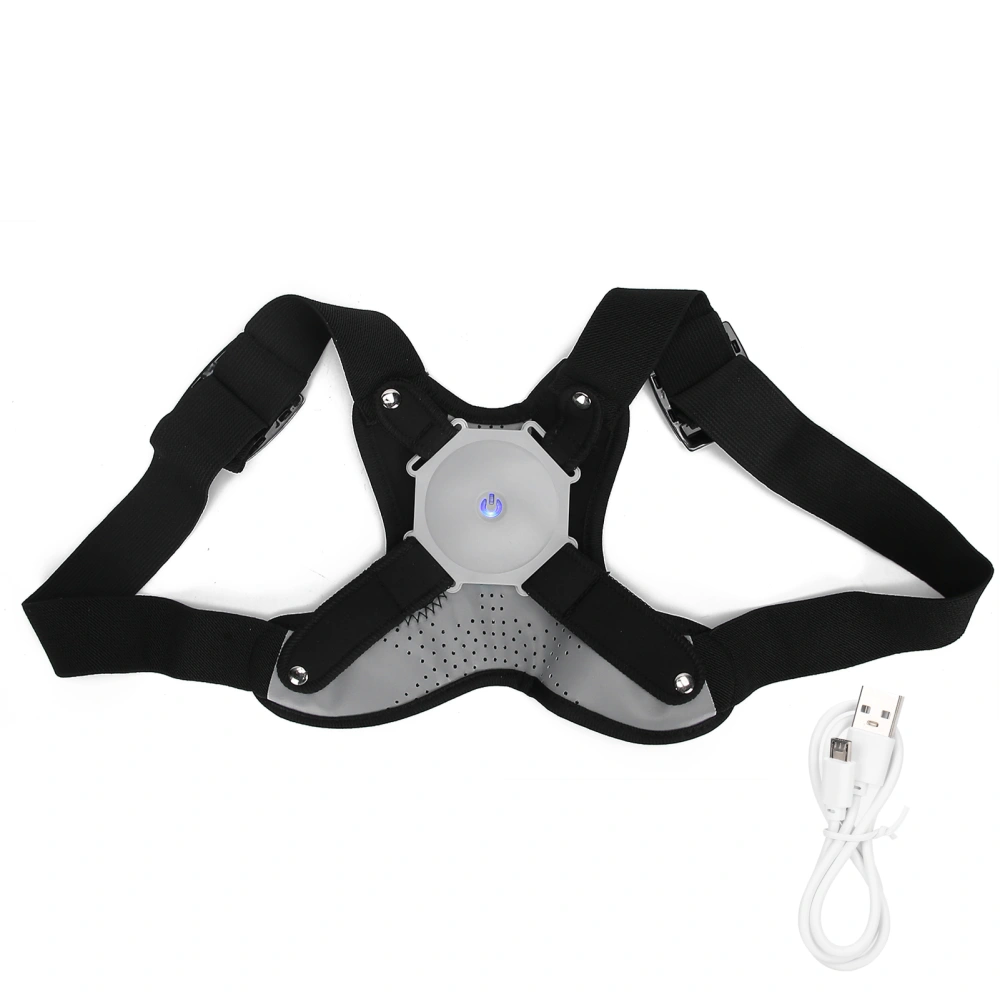 Posture Corrector Trainer with Sensor Vibration Reminder Back Brace StraightenerS Black