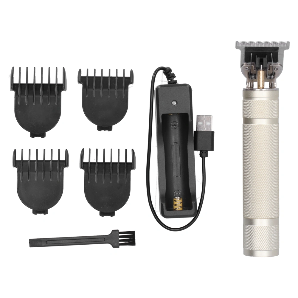 Men Hair Clippers T Blade Trimmer Grooming Rechargeable Hair Clippers for Barber ShopGold