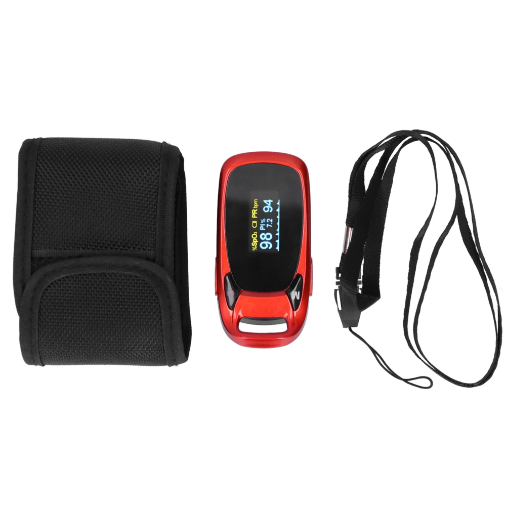 Fingertip Pulse Oximeter Digital Battery Blood Oxygen Saturation Monitor with LanyardOrange