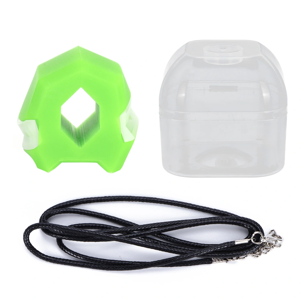 Professional Jawline Exerciser Face Slimming Muscle Training Ball with Box Lanyard SGreen